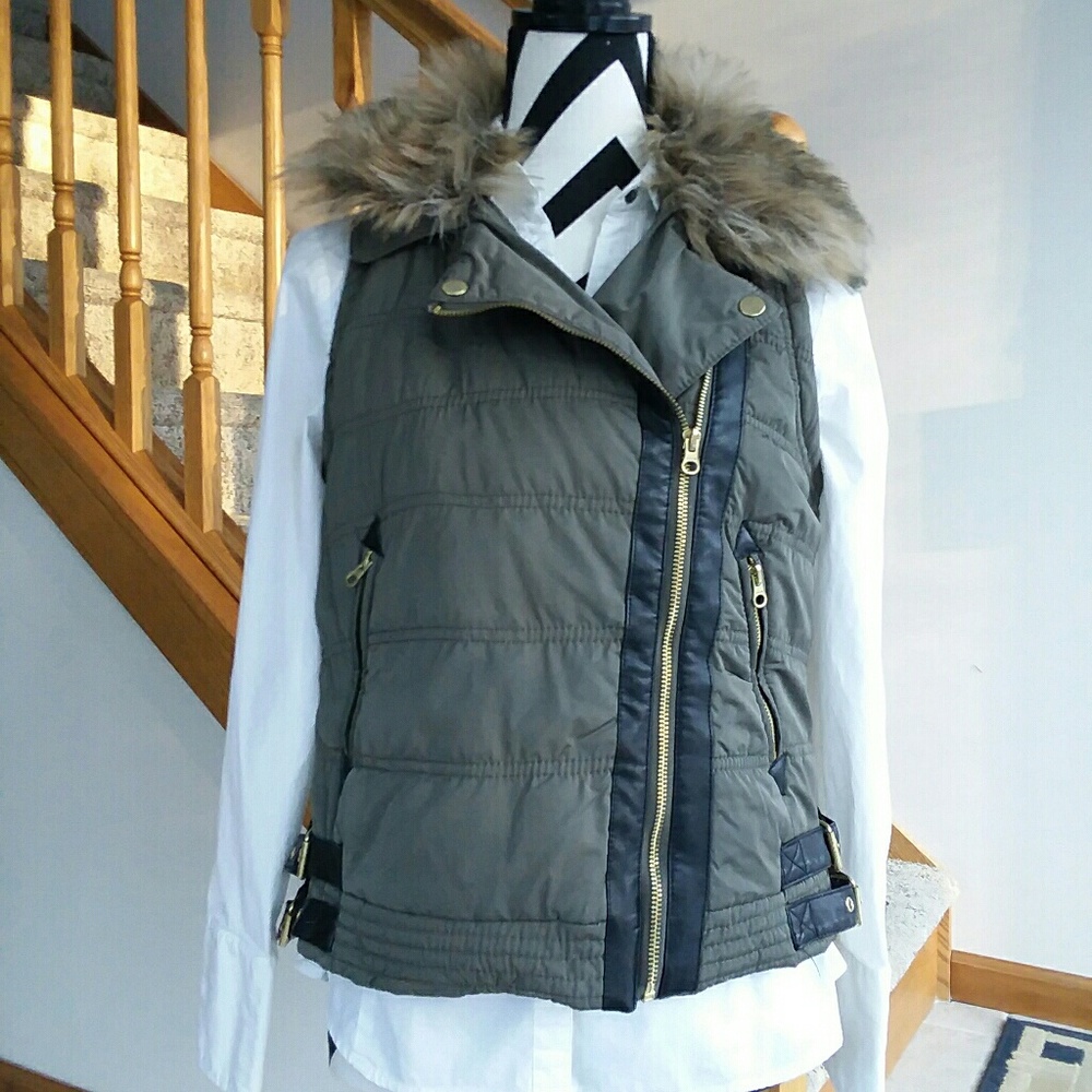 Olive green vest